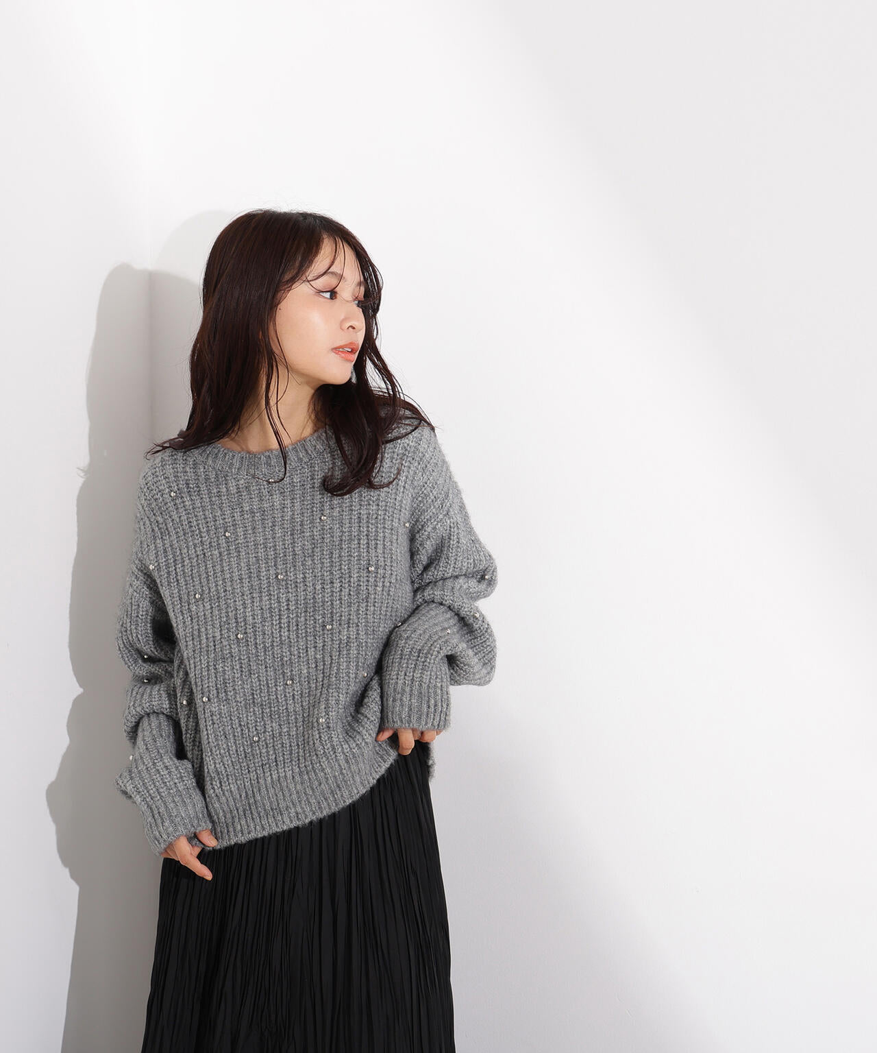 スタッズ畦ニット | N. Natural Beauty Basic*（エヌ ナチュラル