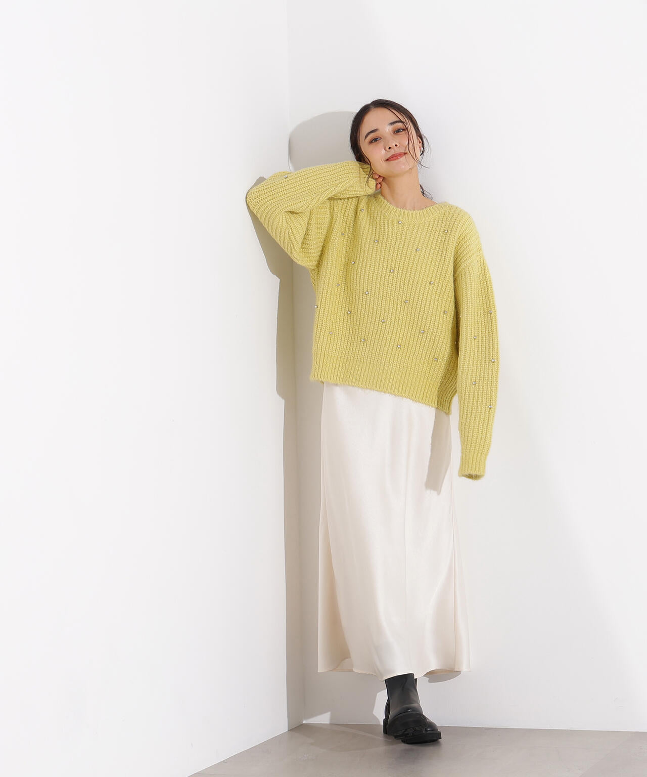 スタッズ畦ニット | N. Natural Beauty Basic*（エヌ ナチュラル