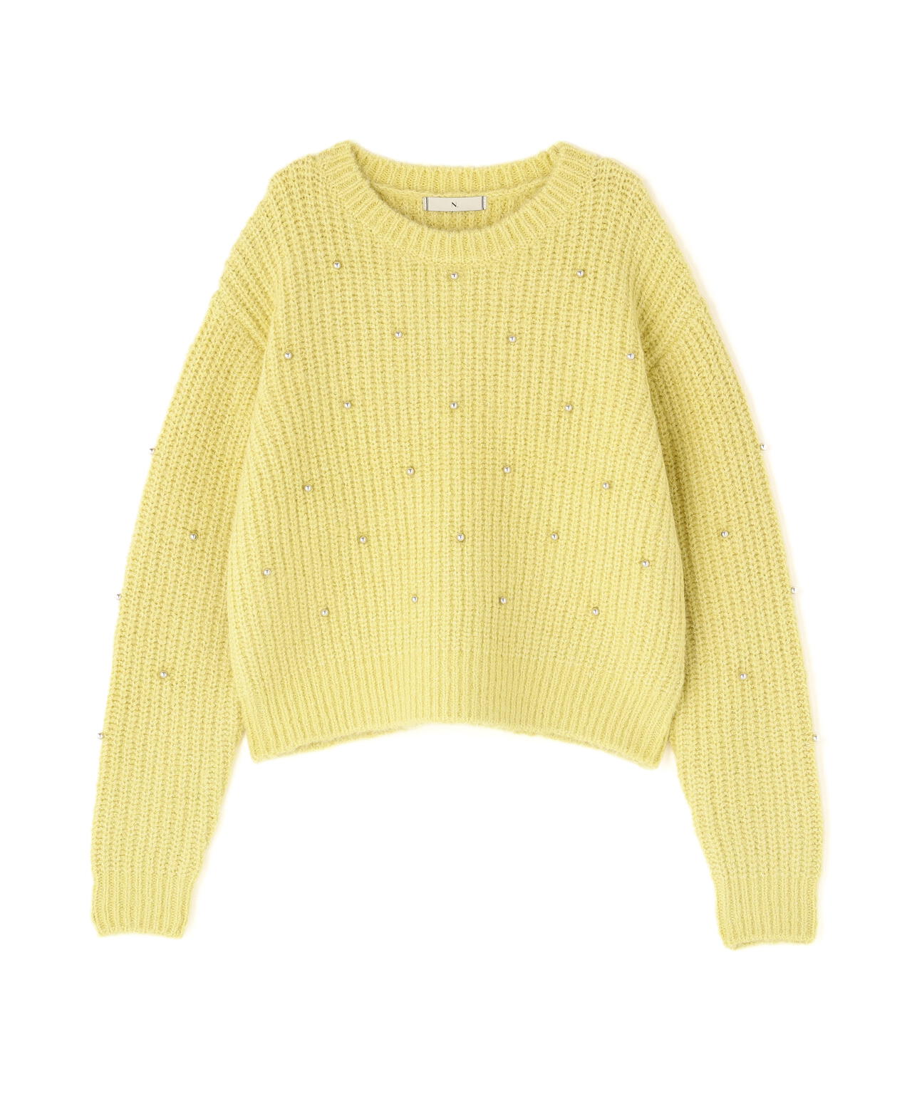 スタッズ畦ニット