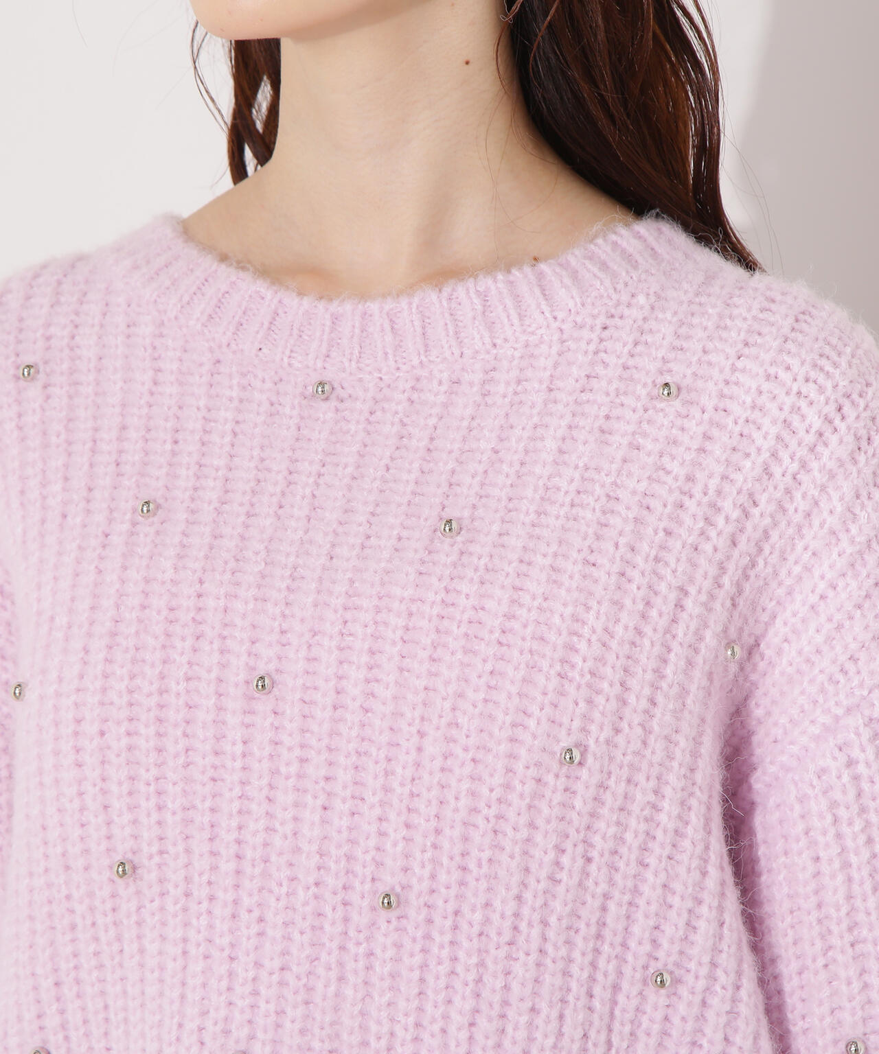 スタッズ畦ニット | N. Natural Beauty Basic*（エヌ ナチュラル