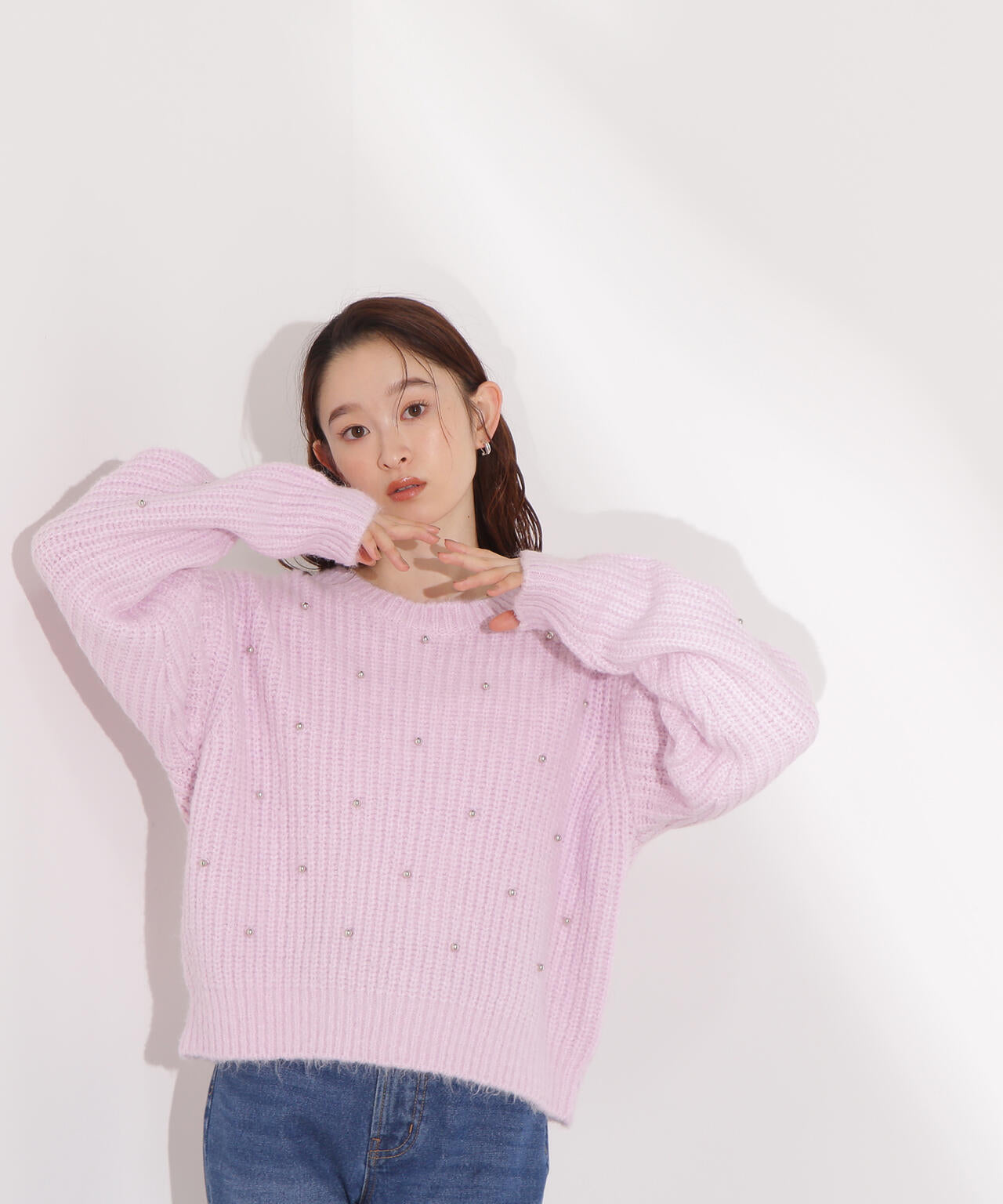 スタッズ畦ニット | N. Natural Beauty Basic*（エヌ ナチュラル