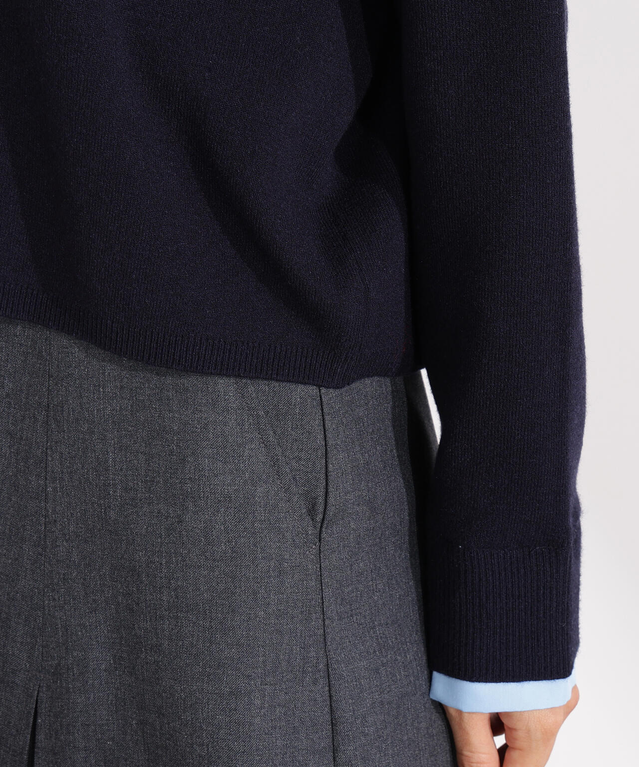 シャツレイヤードニット