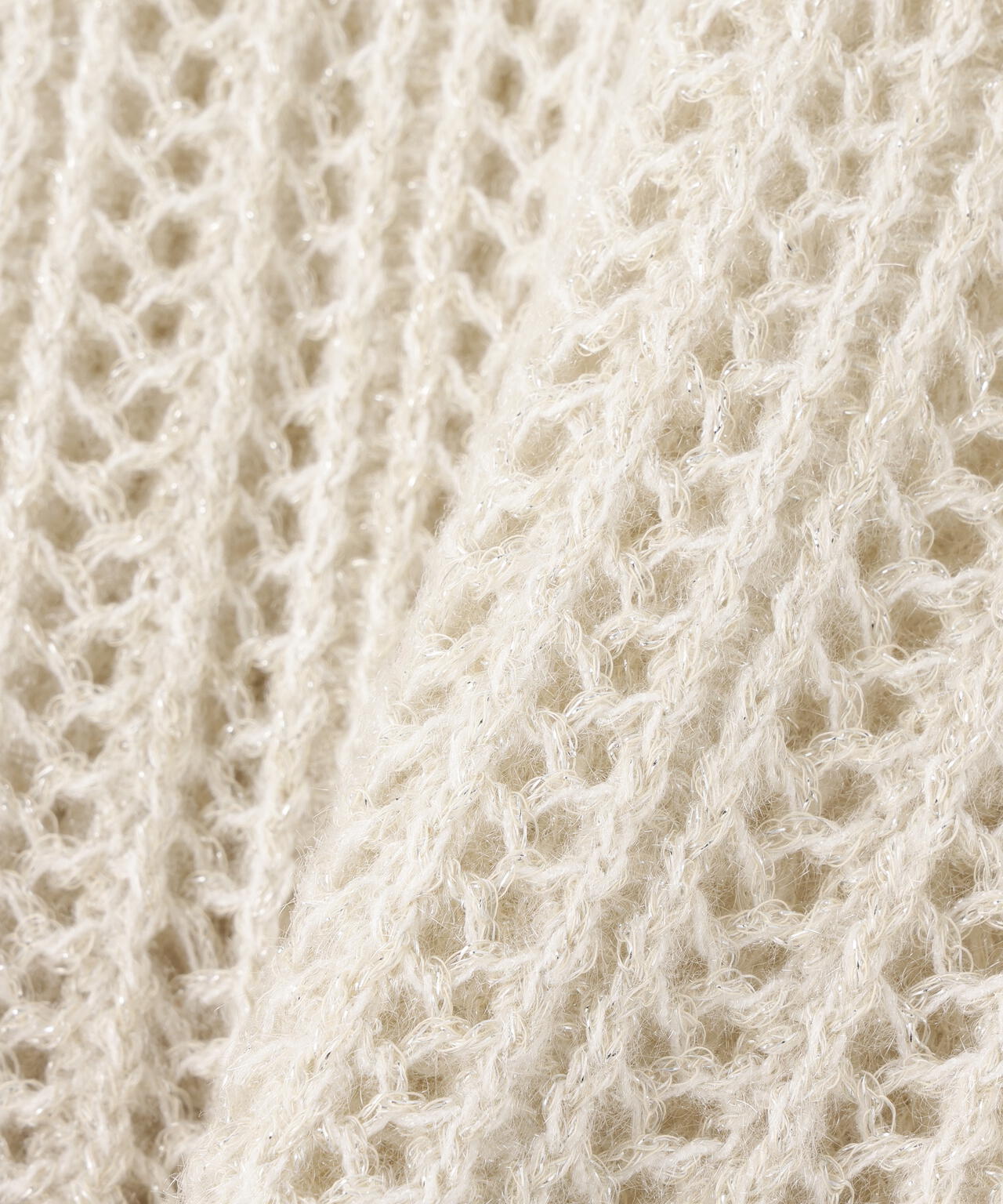 【小室安未さん着用】クロップド透かし編みニット