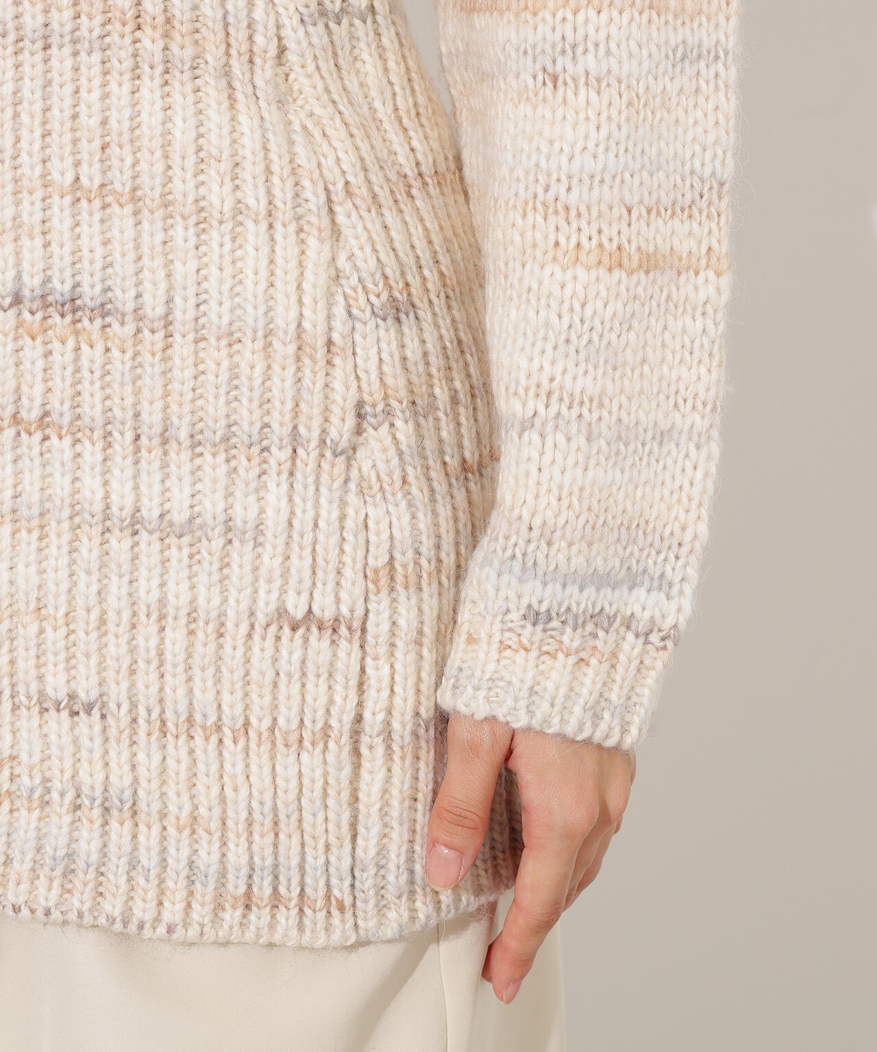 ミックスカラーチュニック＆ショートカーディガン