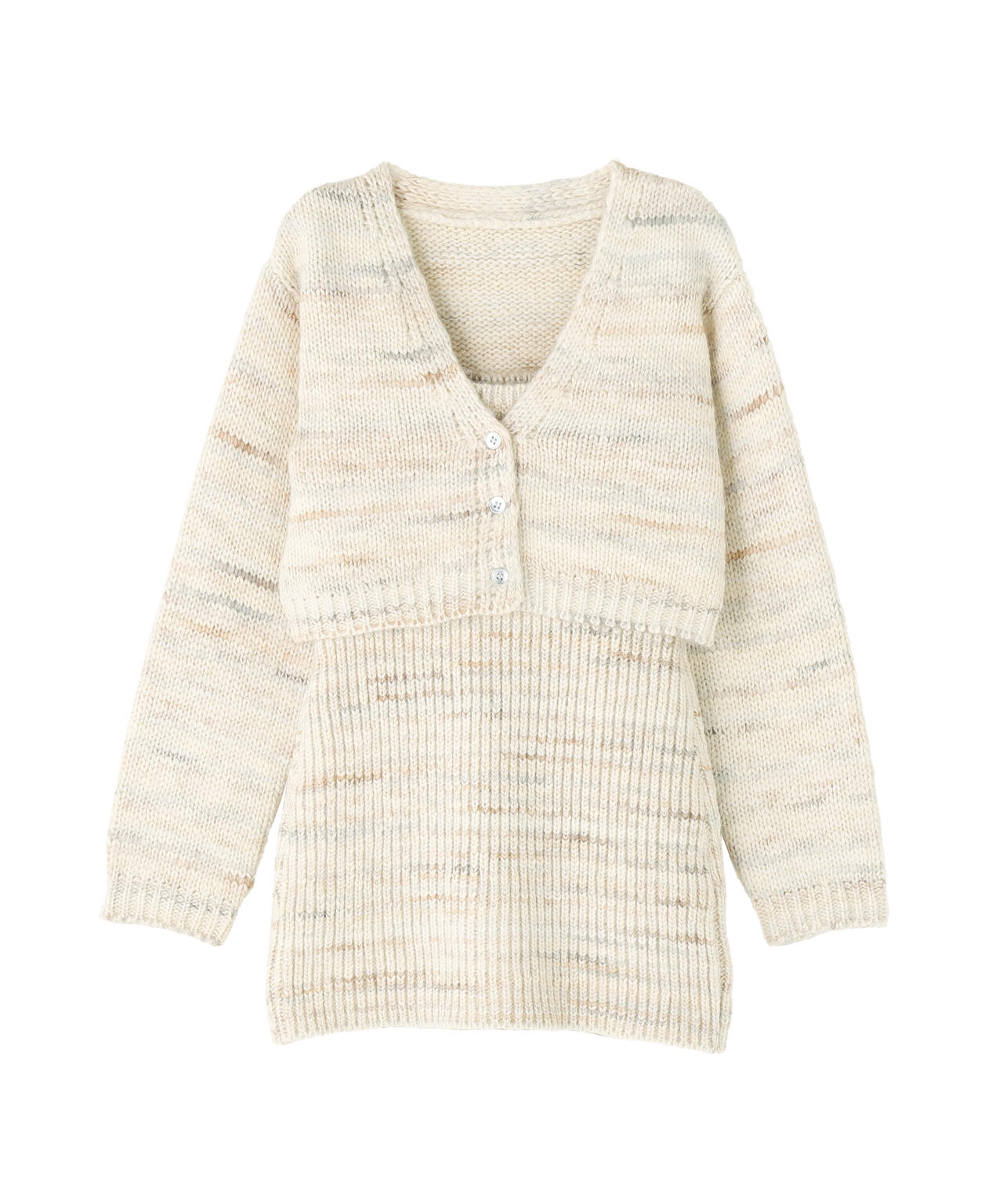 エヌ ナチュラルビューティーベーシック（N．Natural Beauty Basic*）/ミックスカラーチュニック＆ショートカーディガン ミックスカラーチュニック＆ショートカーディガン | N. Natural Beauty