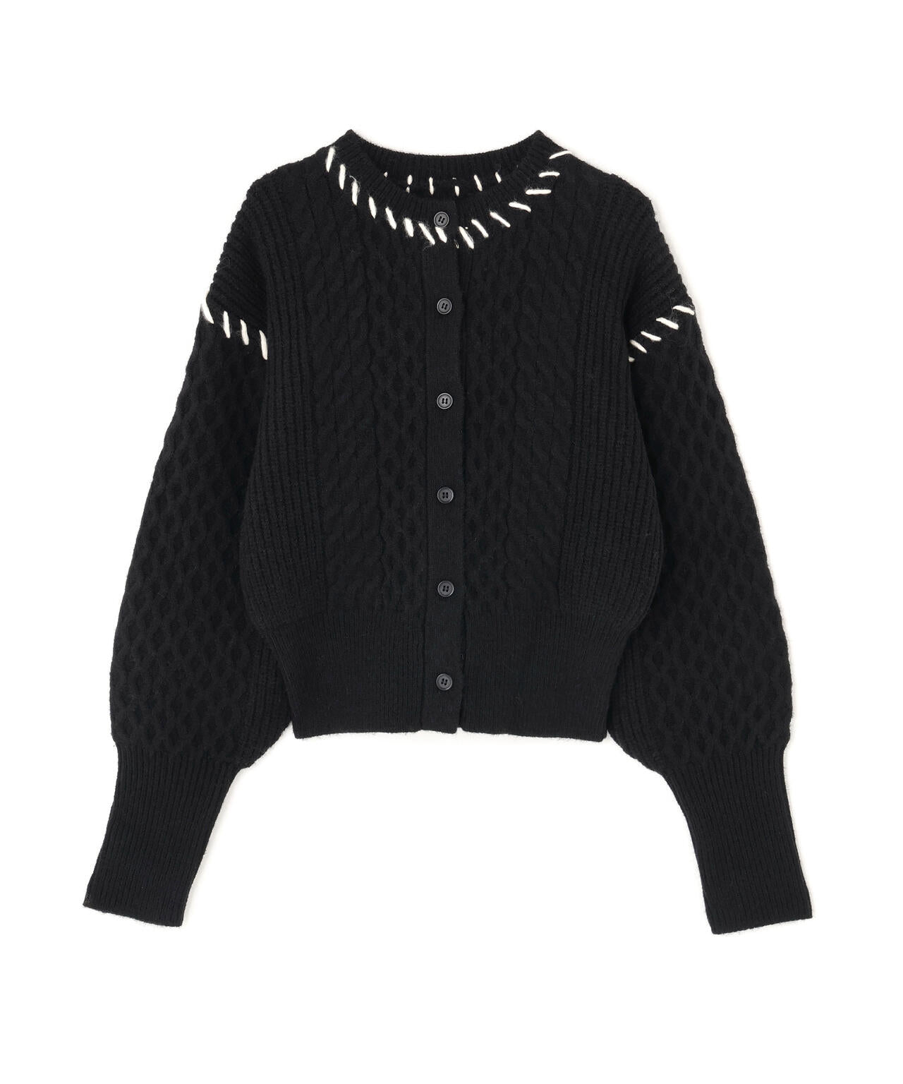 【岸本セシルさん着用】ケーブルステッチカーディガン