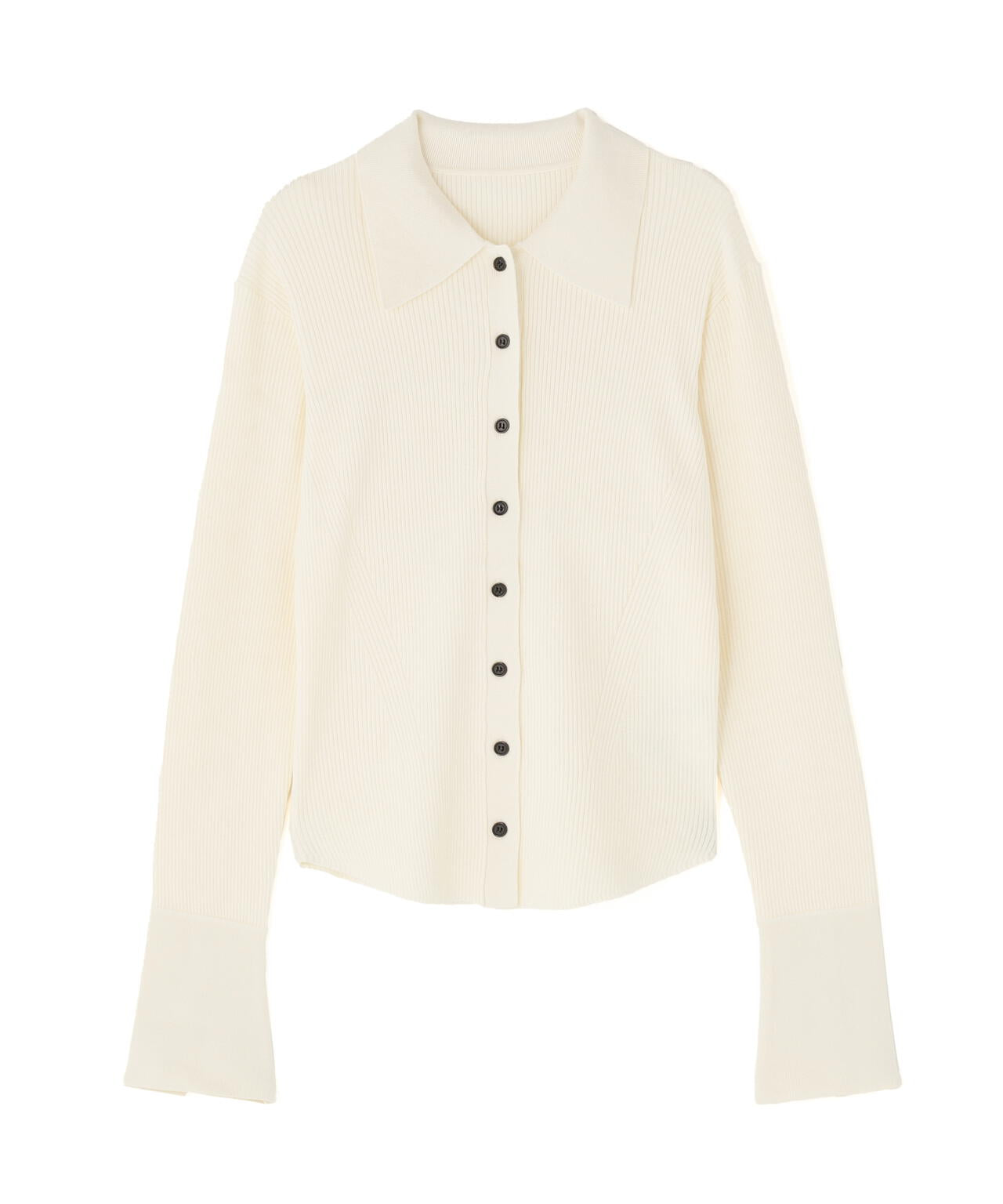 岸本セシルさん着用】ポロ襟フレアカフスニット | N. Natural Beauty