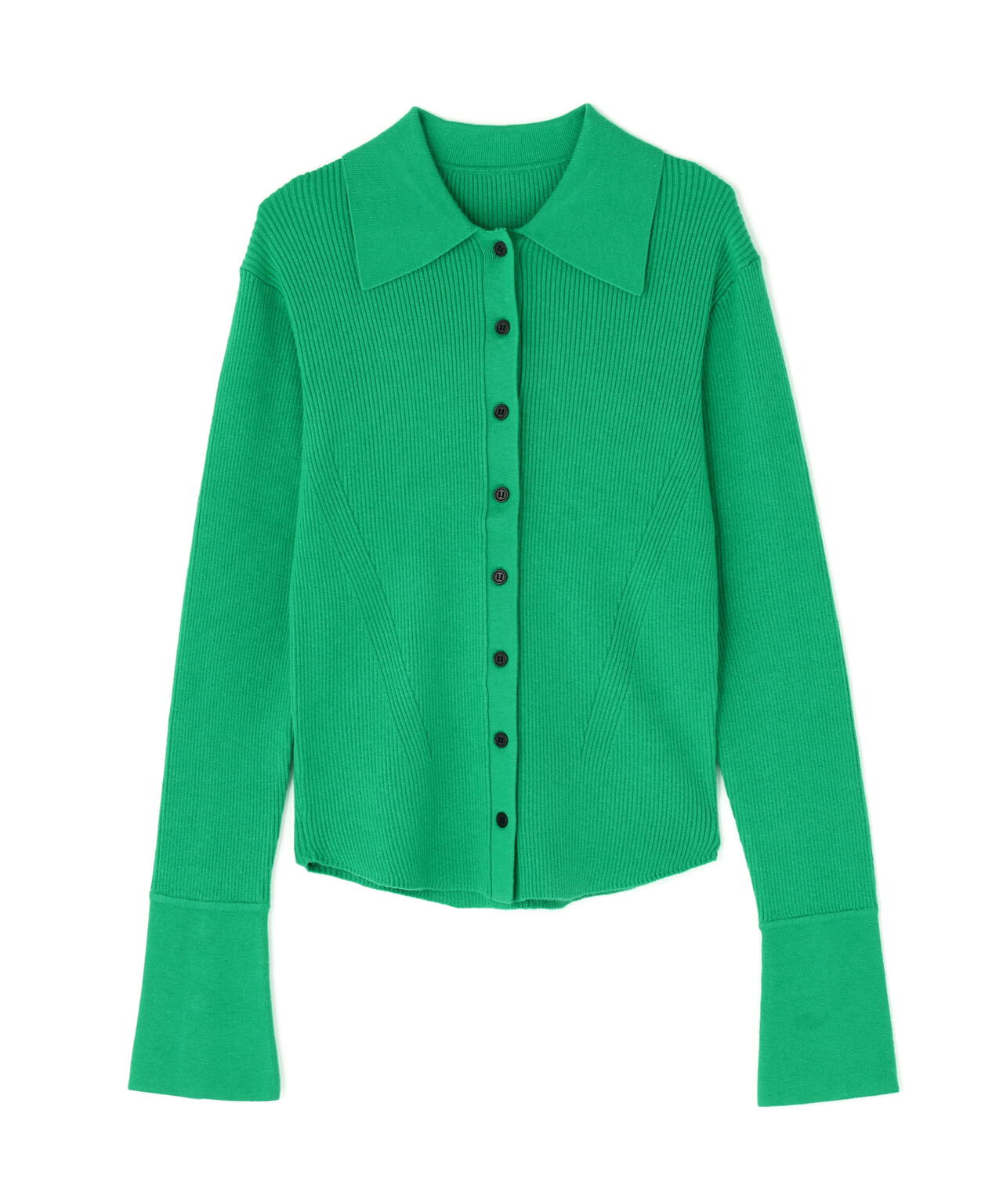 岸本セシルさん着用】ポロ襟フレアカフスニット | N. Natural Beauty