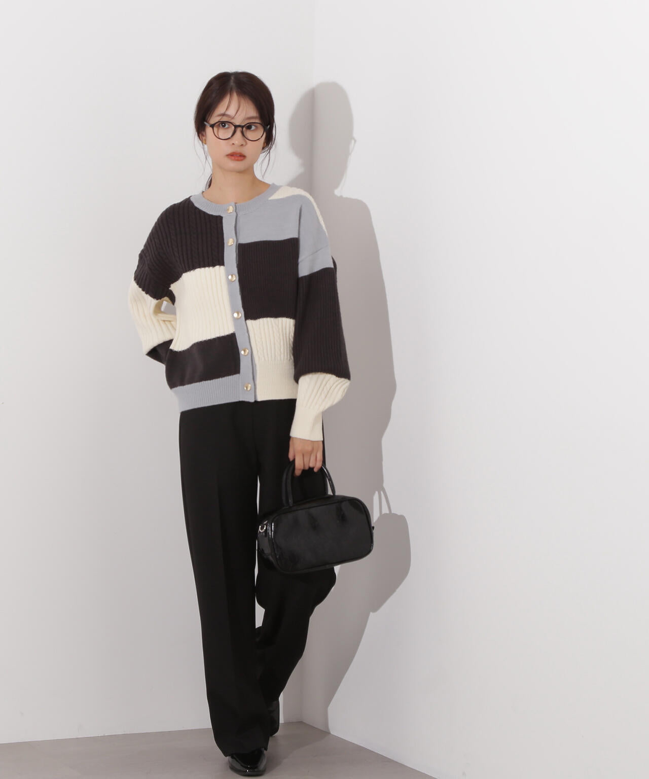 カラーブロッキングカーディガン | N. Natural Beauty Basic*（エヌ