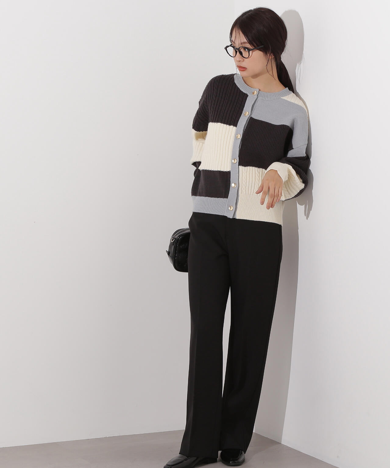 Nナチュラルビューティーベーシック　カラーブロッキングカーディガン カラーブロッキングカーディガン | N. Natural Beauty Basic*（エヌ