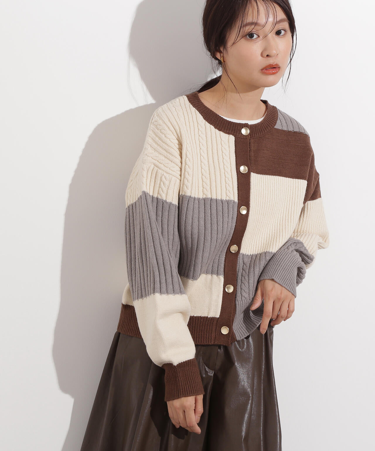 カラーブロッキングカーディガン | N. Natural Beauty Basic*（エヌ