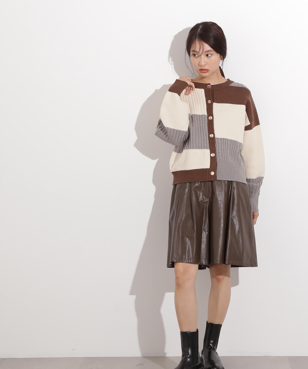 カラーブロッキングカーディガン | N. Natural Beauty Basic*（エヌ