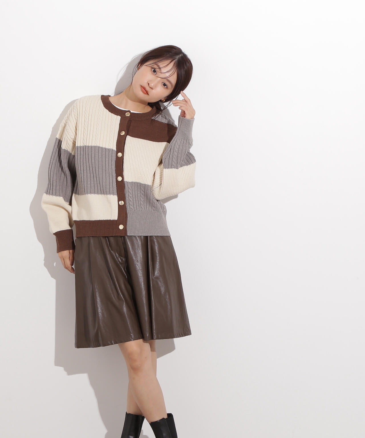 カラーブロッキングカーディガン | N. Natural Beauty Basic*（エヌ