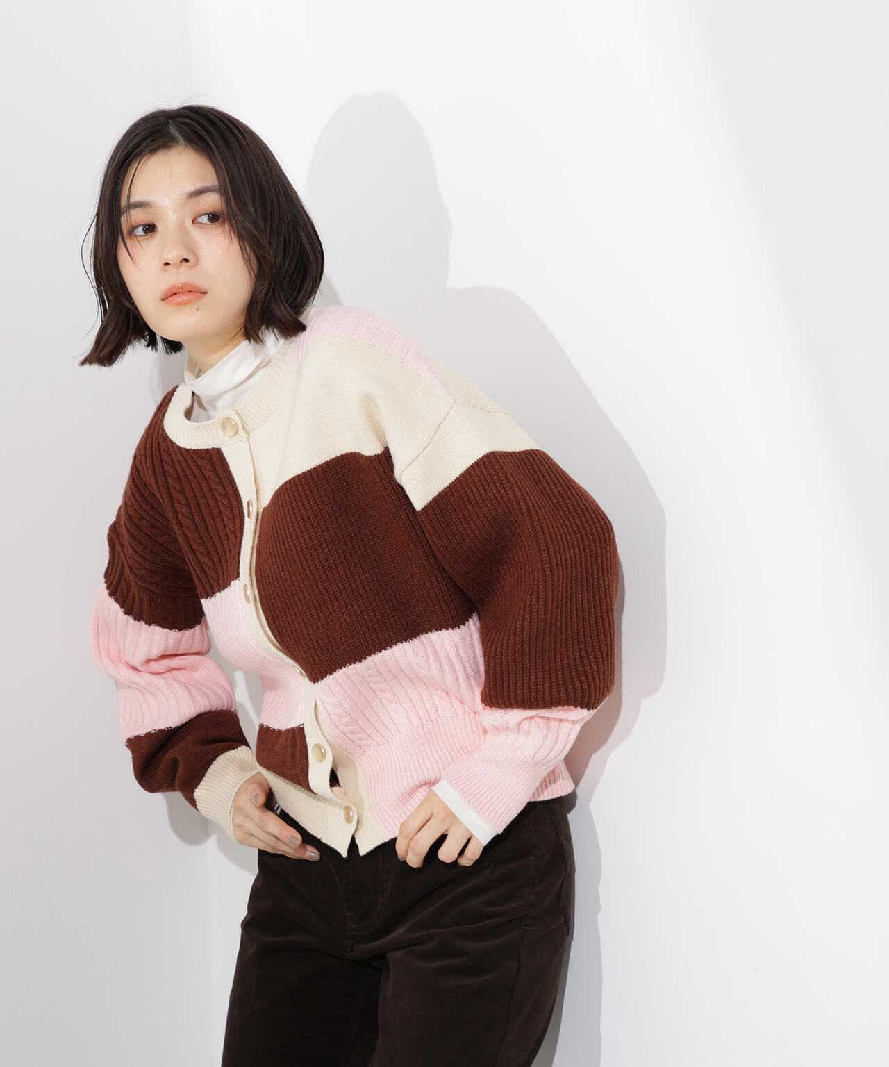 カラーブロッキングカーディガン | N. Natural Beauty Basic*（エヌ