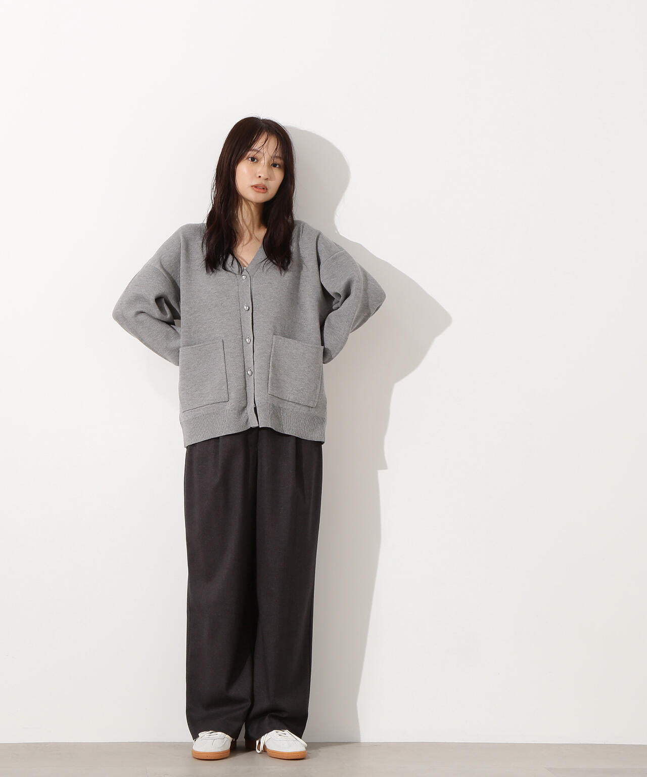 【小室安未さん着用】スウェットライクフォルムカーディガン