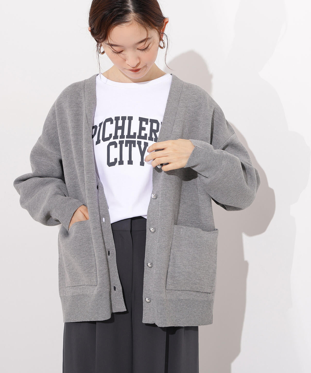 小室安未さん着用】スウェットライクフォルムカーディガン | N