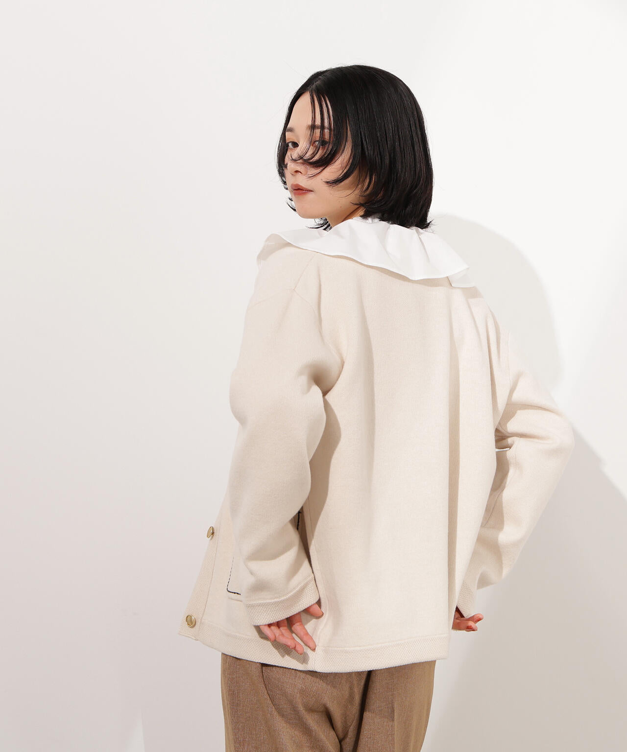 ミドル丈ニットジャケット