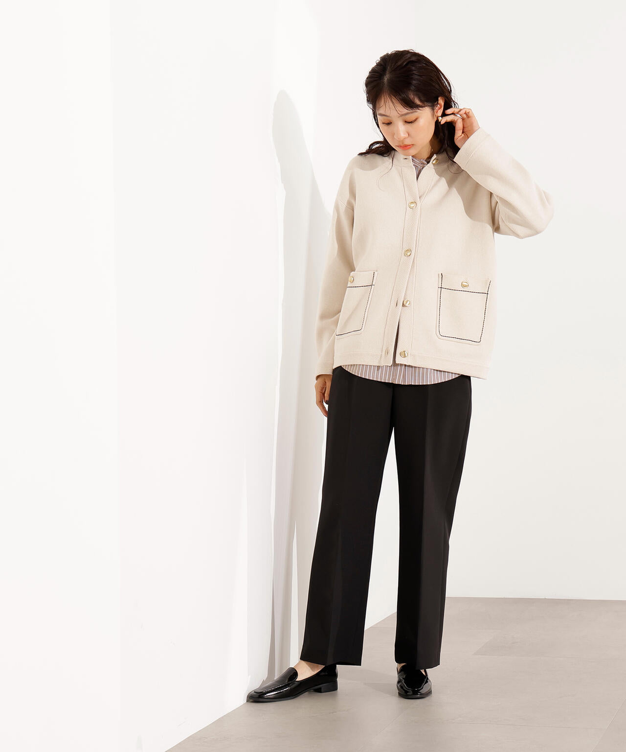 【新品タグ付き】N.Natural Beauty Basicベージュ ジャケット ライトテーラードダブルジャケット | N. Natural Beauty Basic