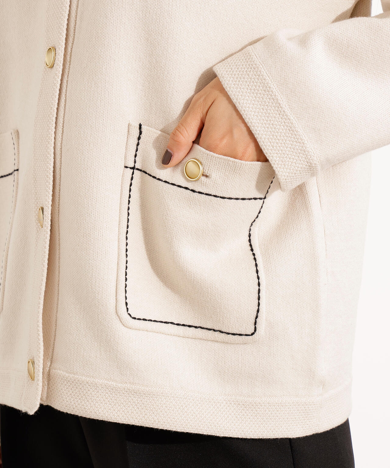 ミドル丈ニットジャケット