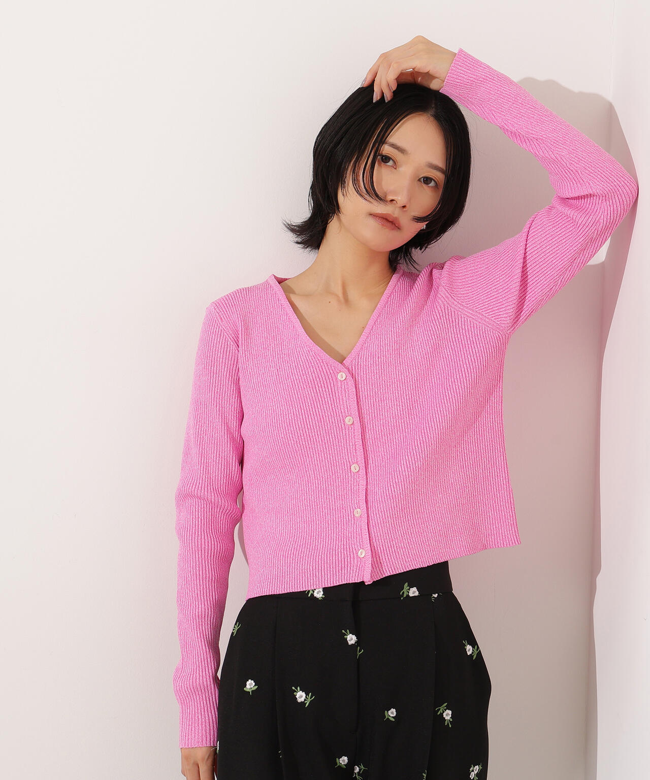 コンパクトVネックリブカーディガン | N. Natural Beauty Basic*（エヌ