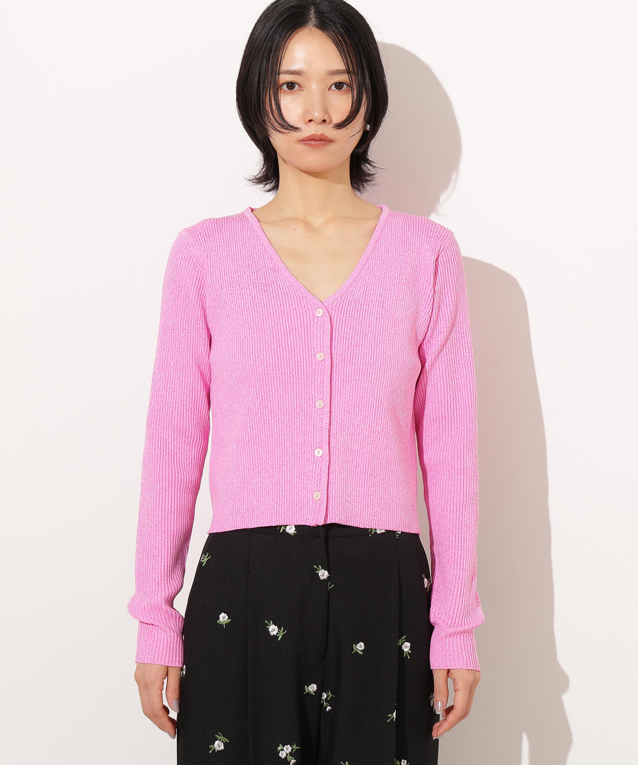 コンパクトVネックリブカーディガン | N. Natural Beauty Basic*（エヌ