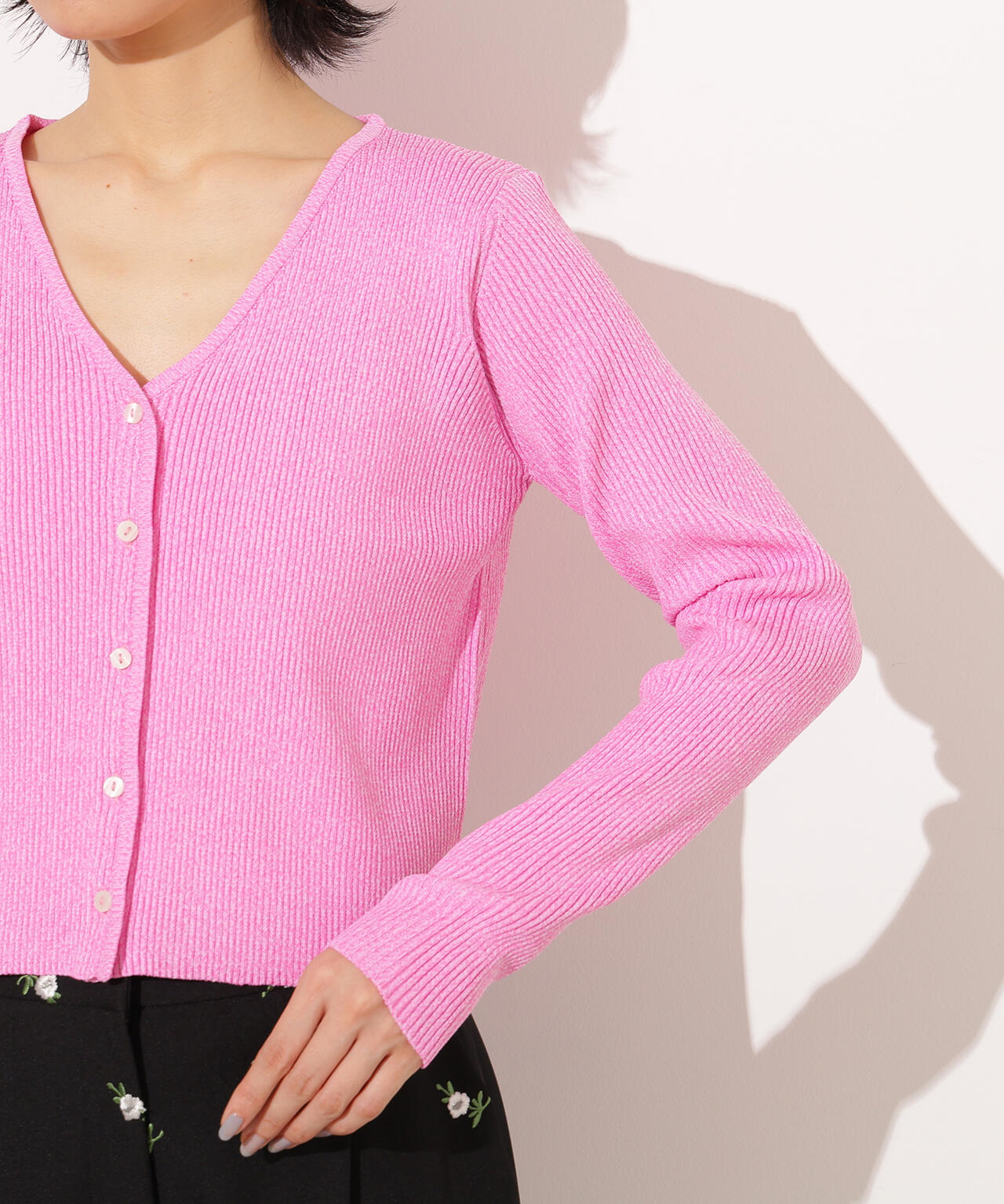 コンパクトVネックリブカーディガン | N. Natural Beauty Basic*（エヌ