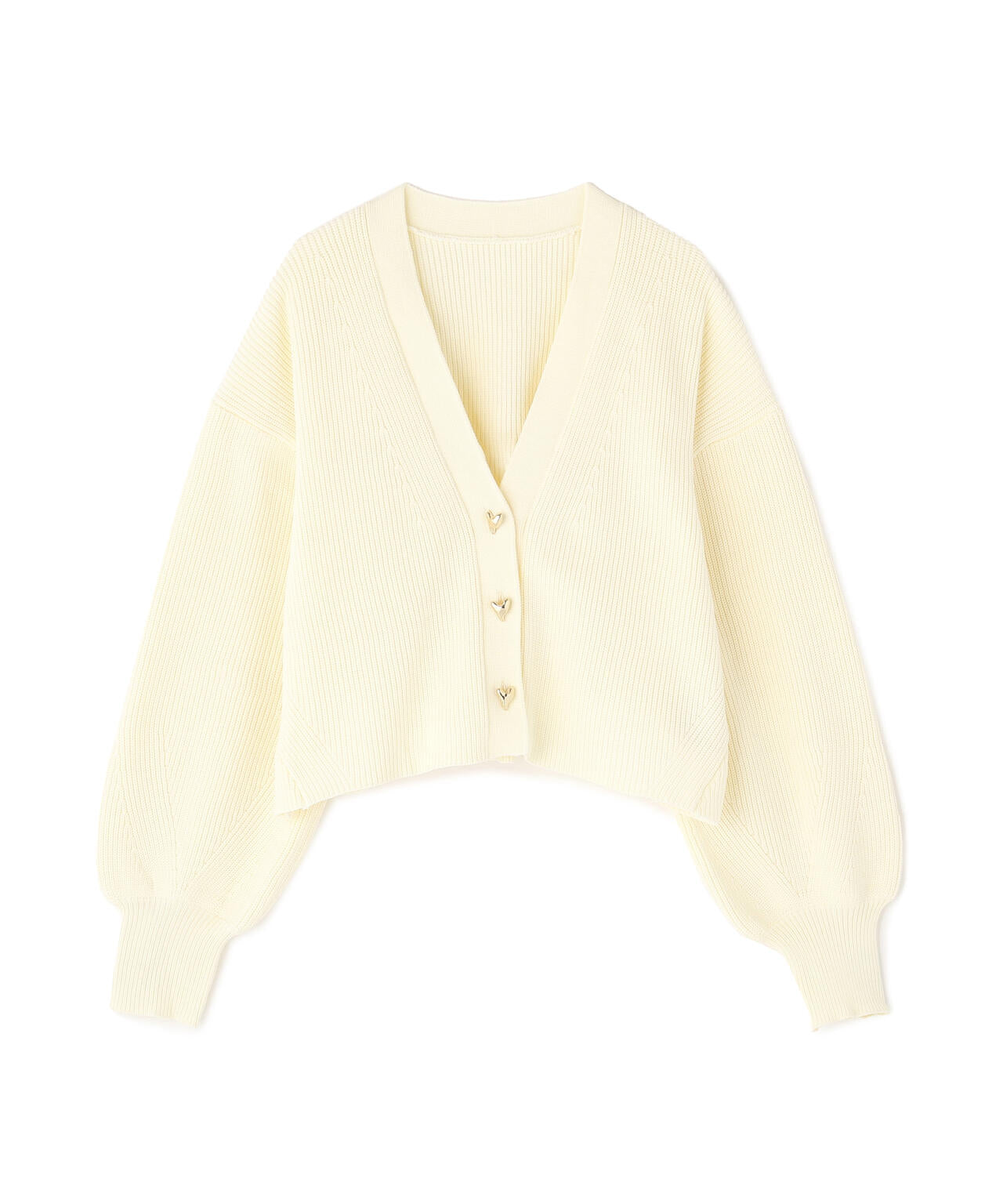 ニュアンスハートボタンカーディガン《ベリーブラウン：LUMINE・LUCUA・official site限定》