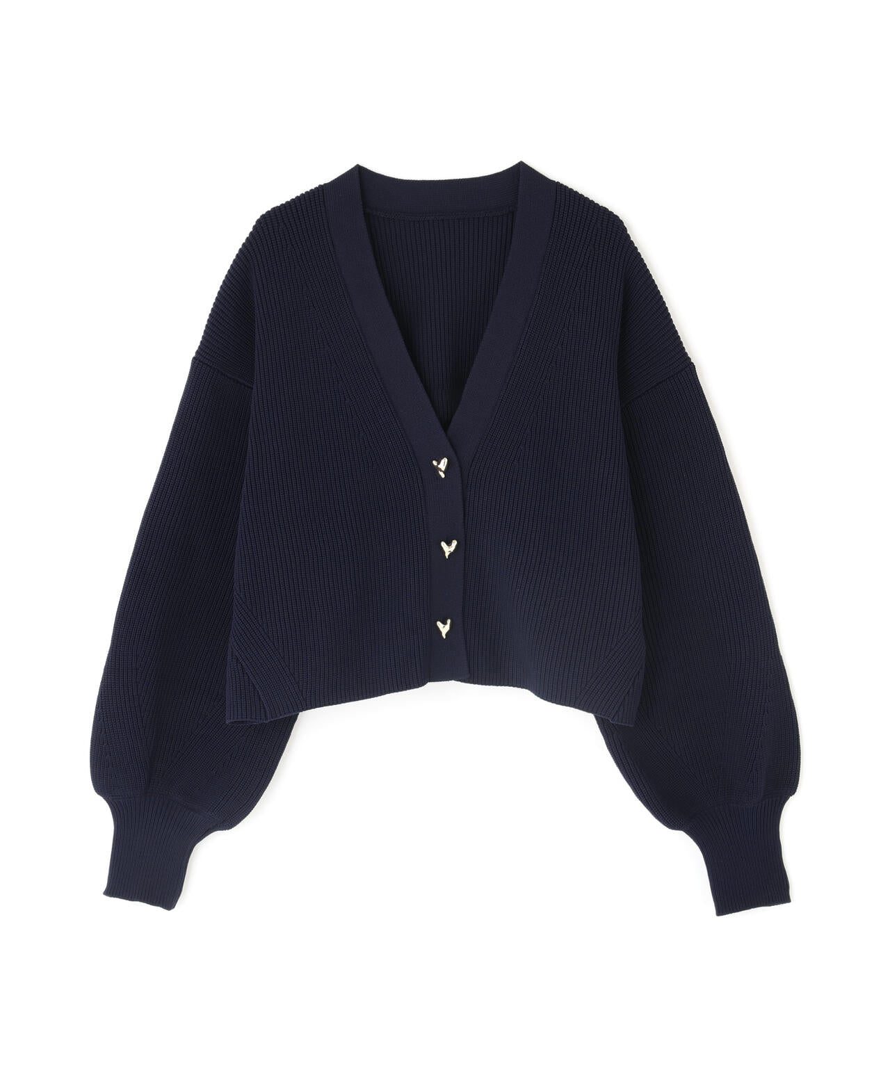 ニュアンスハートボタンカーディガン《ベリーブラウン：LUMINE・LUCUA・official site限定》