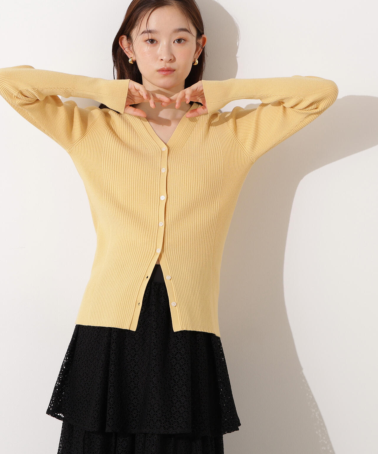 Vネックリブカーディガン | N. Natural Beauty Basic*（エヌ