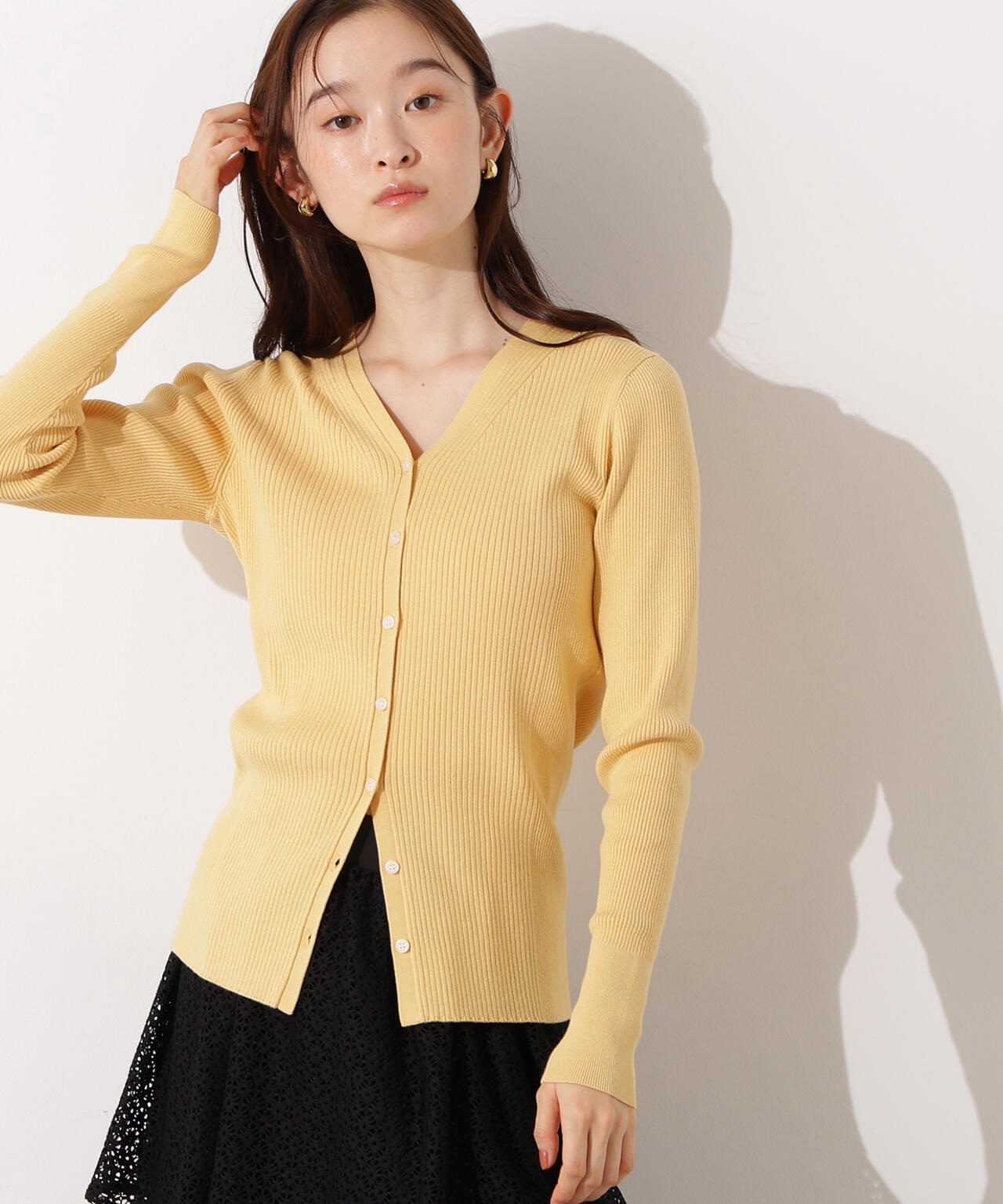 Vネックリブカーディガン | N. Natural Beauty Basic*（エヌ