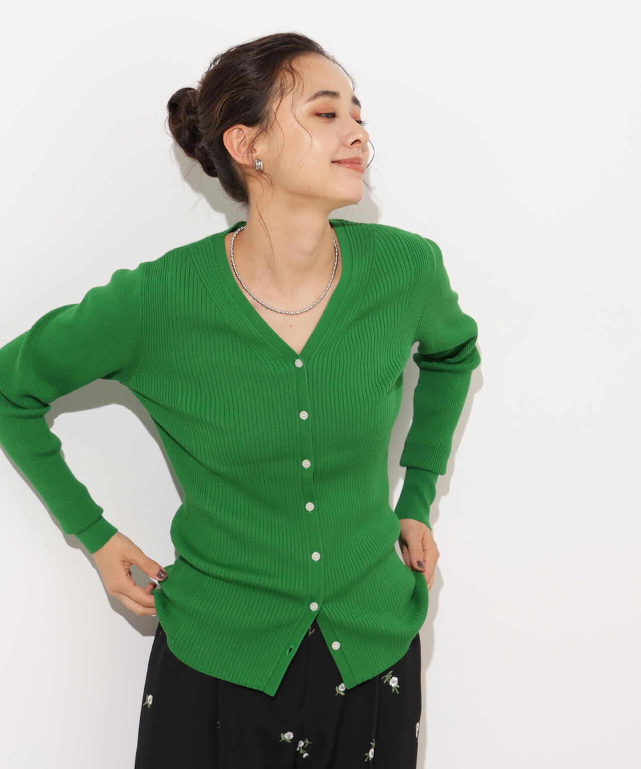 Vネックリブカーディガン | N. Natural Beauty Basic*（エヌ