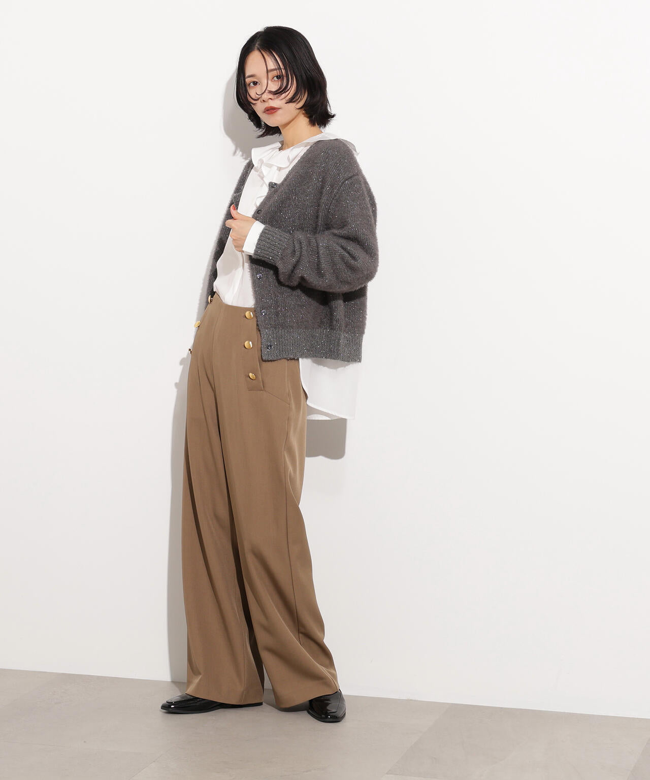 【小室安未さん着用】ビーズミックスヘアリーカーディガン