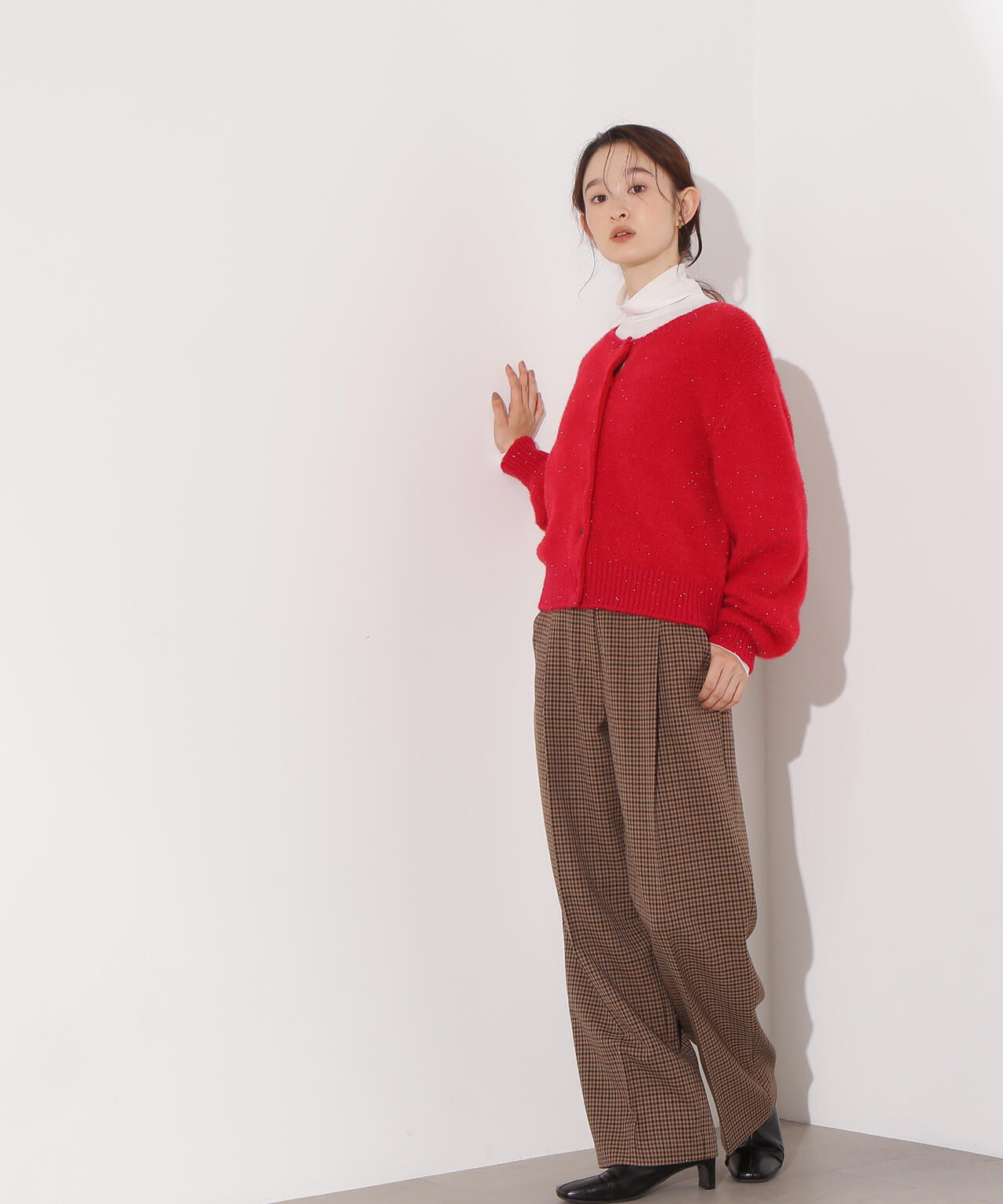 【小室安未さん着用】ビーズミックスヘアリーカーディガン