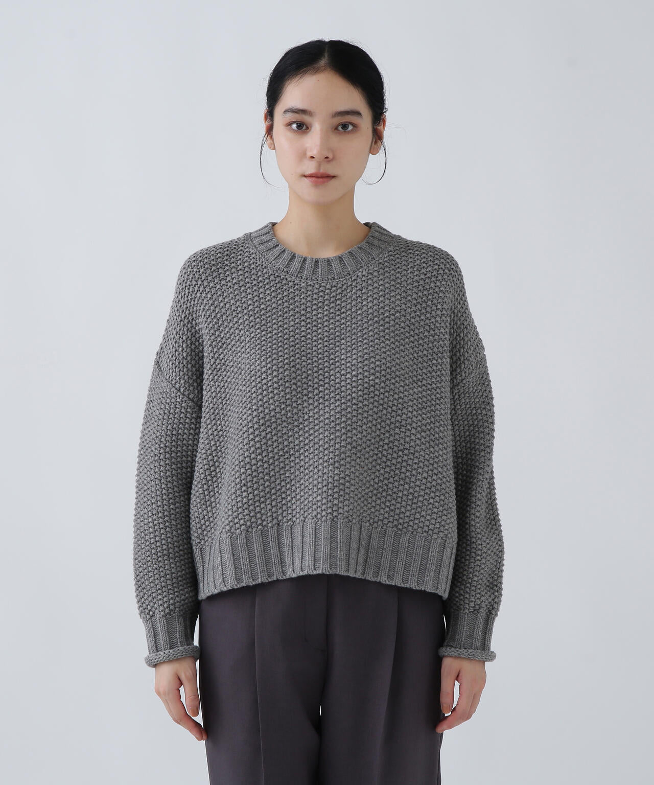 【好きを着て気分が高まる】鹿の子編みエフォートレスニット