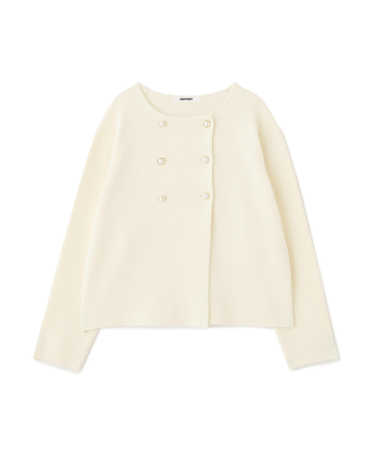 【ユーティリティー】静電気軽減テープ使用Wボタンニットカーディガン