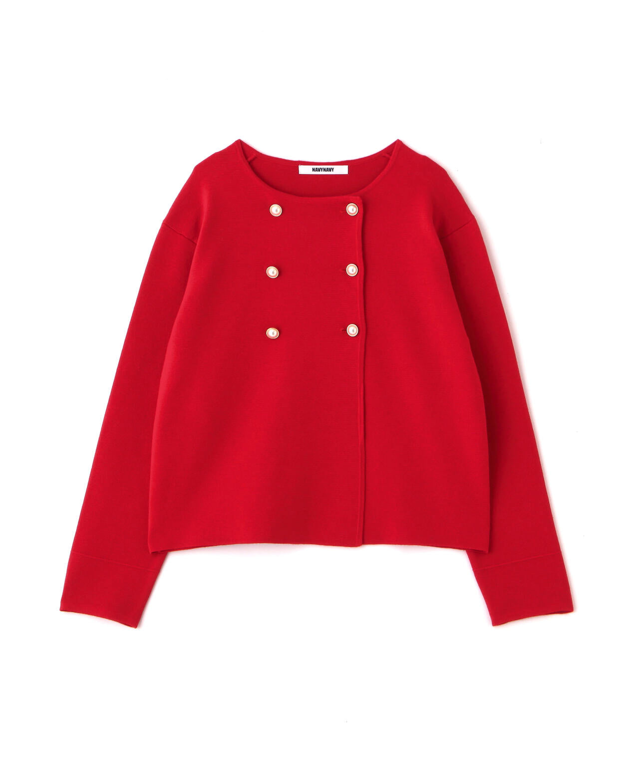 【ユーティリティー】静電気軽減テープ使用Wボタンニットカーディガン