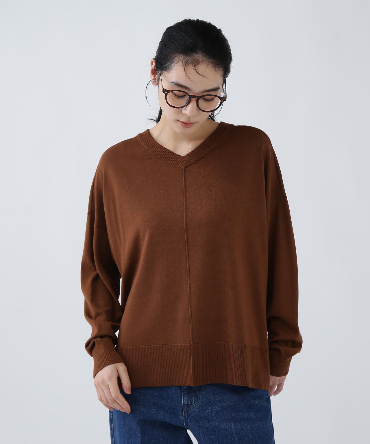 ユーティリティー】毛玉になりにくい前後2WAY華奢みえニット