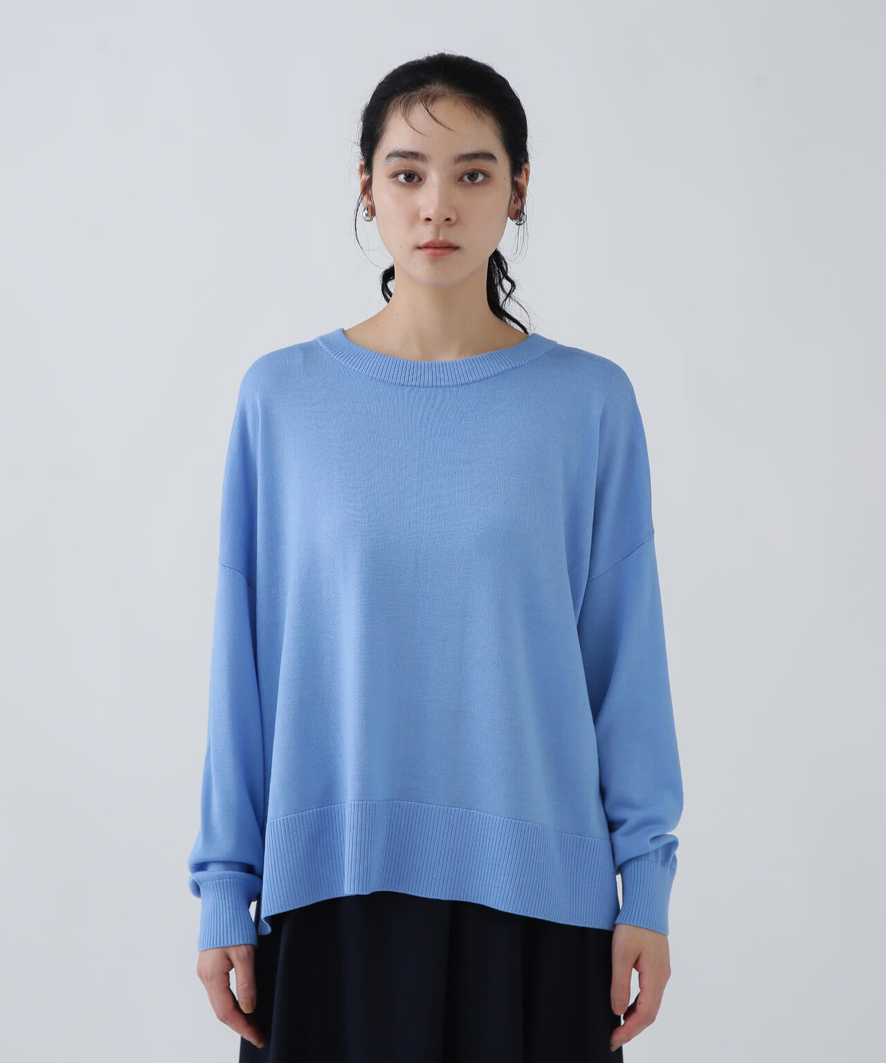 【ユーティリティー】毛玉になりにくい前後2WAY華奢みえニット