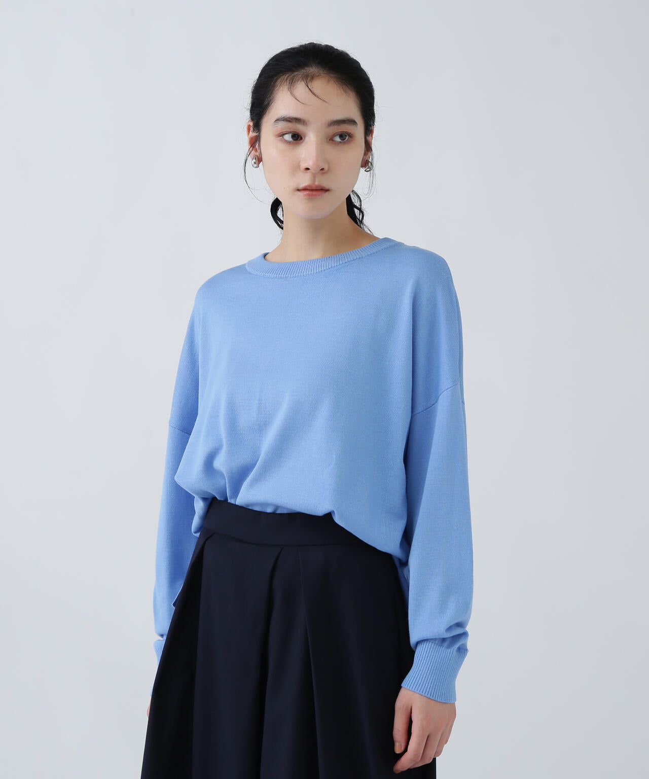 【ユーティリティー】毛玉になりにくい前後2WAY華奢みえニット