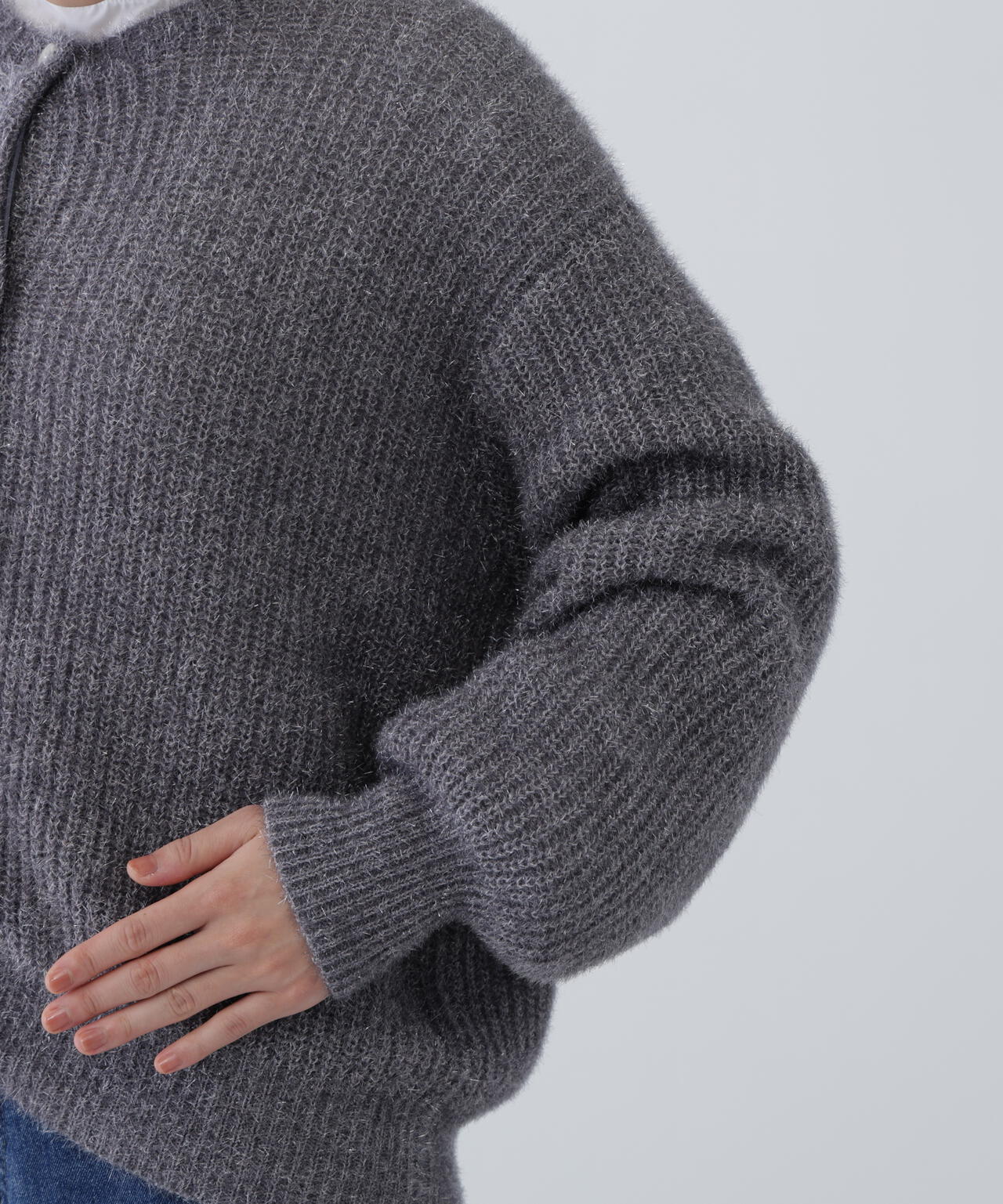 好きを着て気分が高まる】ファンシーラメモールニットカーディガン