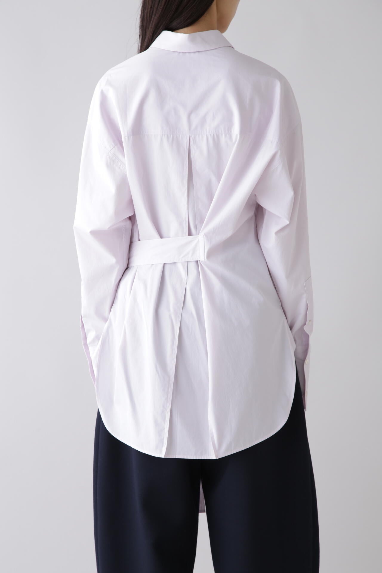 STUDIO NICHOLSON / WSHD ORGANIC COTTON TIE WAISTED SHIRT