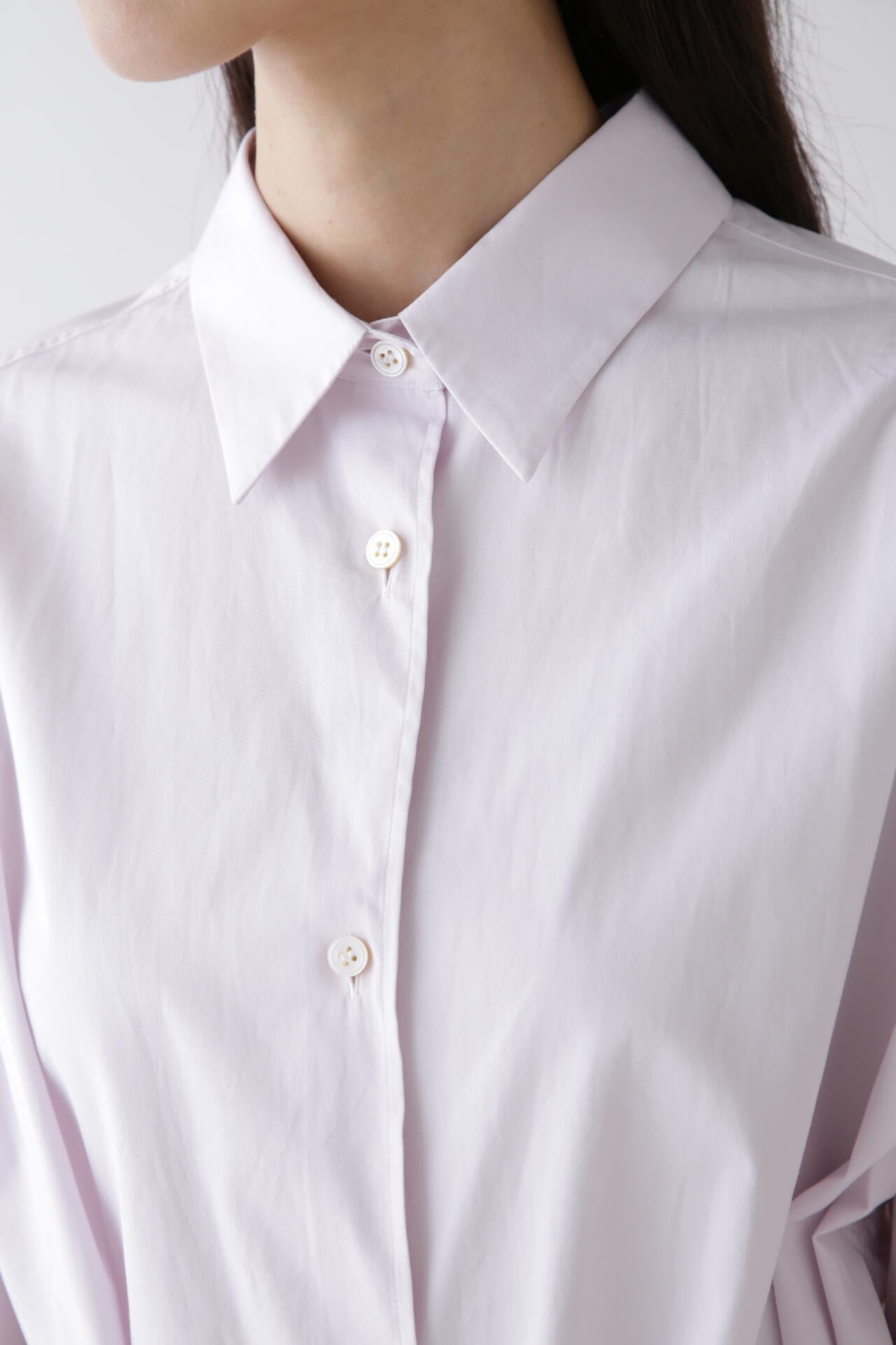 STUDIO NICHOLSON / WSHD ORGANIC COTTON TIE WAISTED SHIRT
