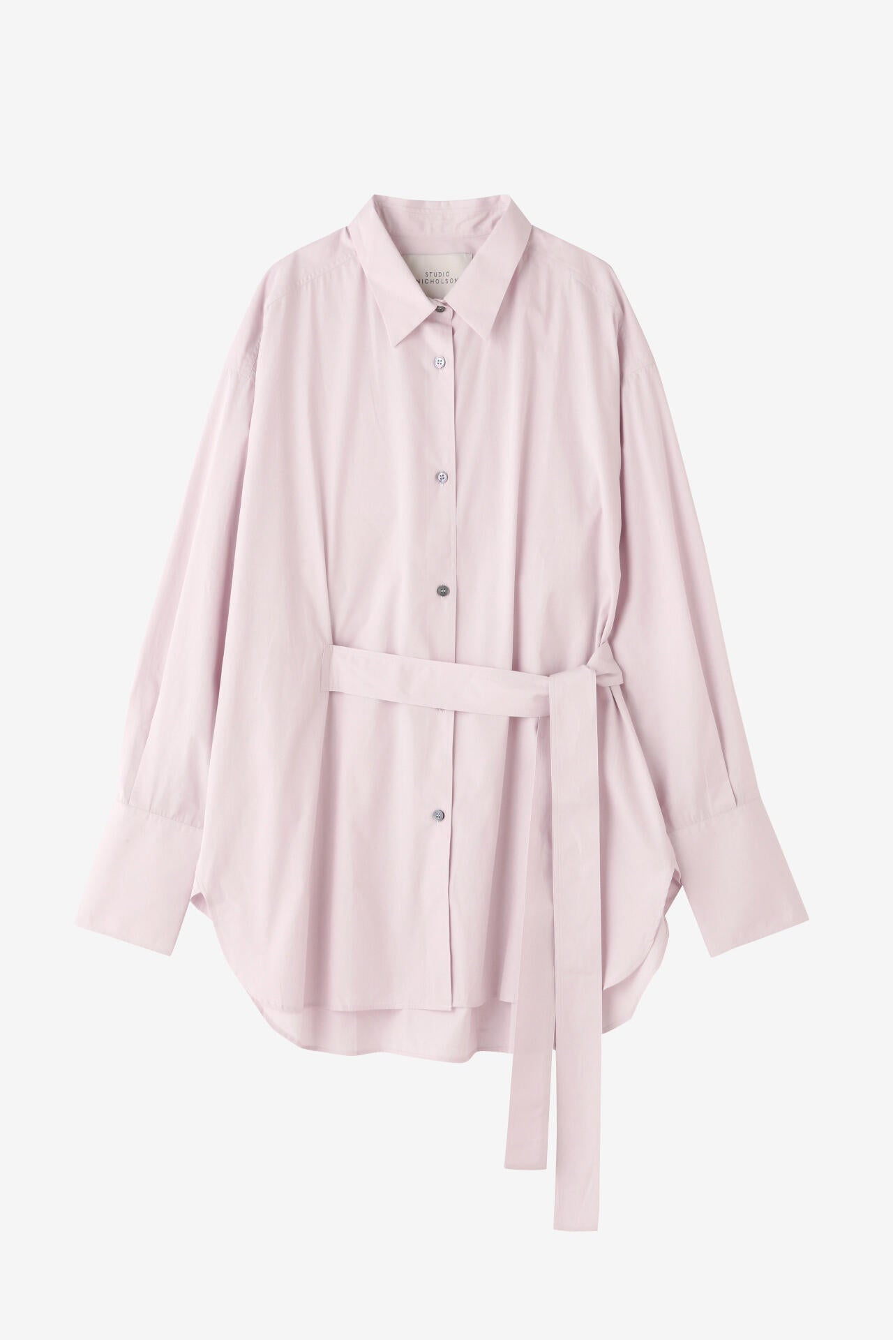 STUDIO NICHOLSON / WSHD ORGANIC COTTON TIE WAISTED SHIRT