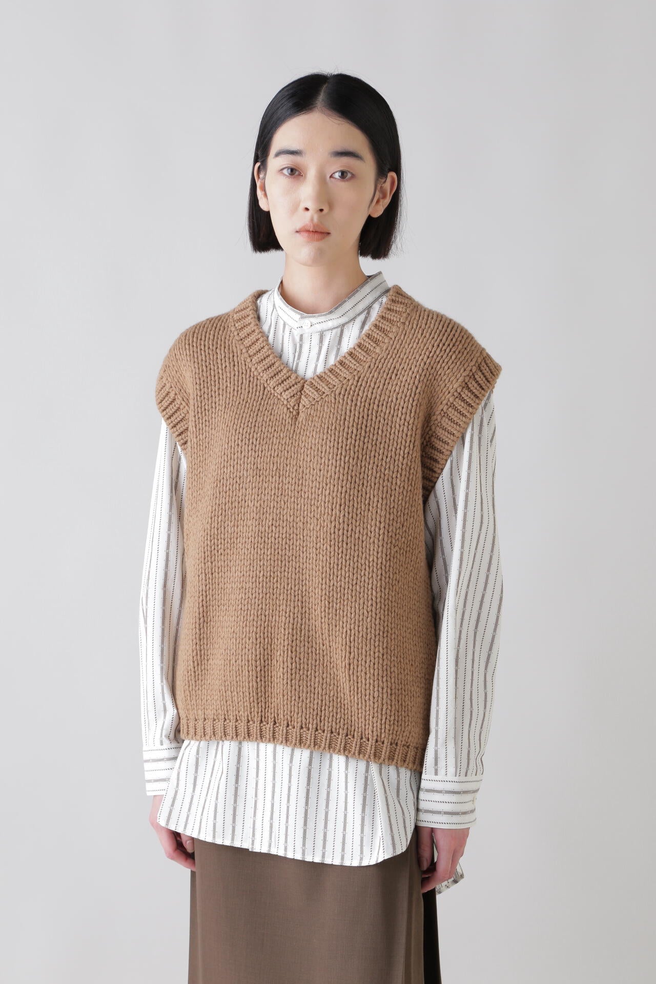 Cristaseya / CAMEL LONG VEST | THE LIBRARY（ザ ライブラリー