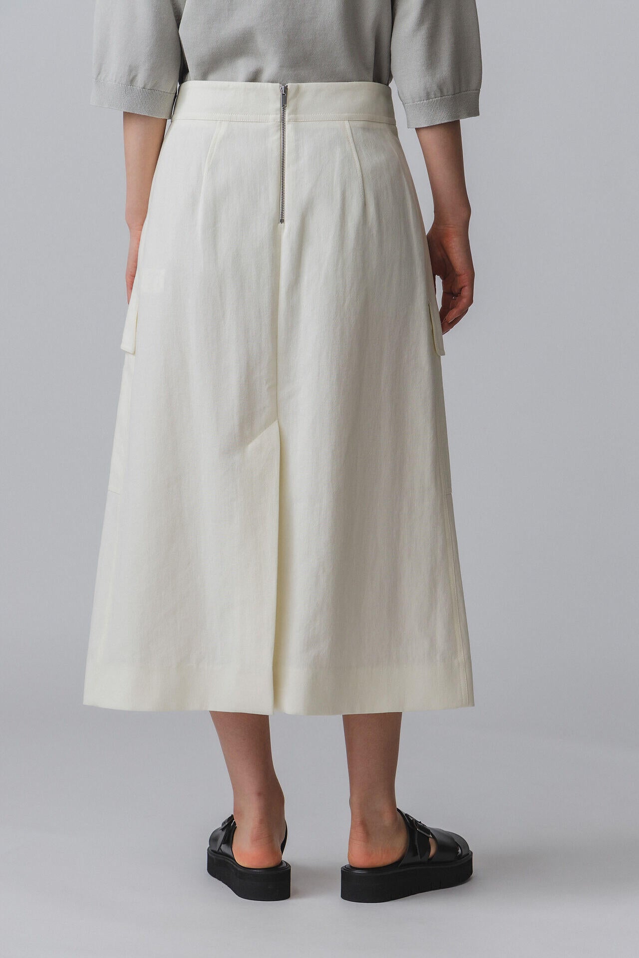 STUDIO NICHOLSON スカート STUDIO NICHOLSON / DRY COTTON NYLON TAILORED PATCH POCKET SKIRT