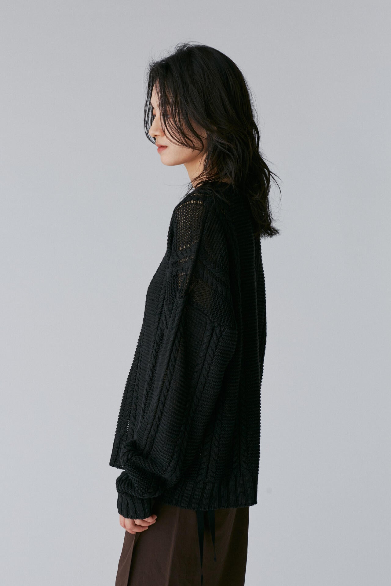 Cristaseya / LINEN CABLE KNIT SWEATER | THE LIBRARY（ザ ライブ