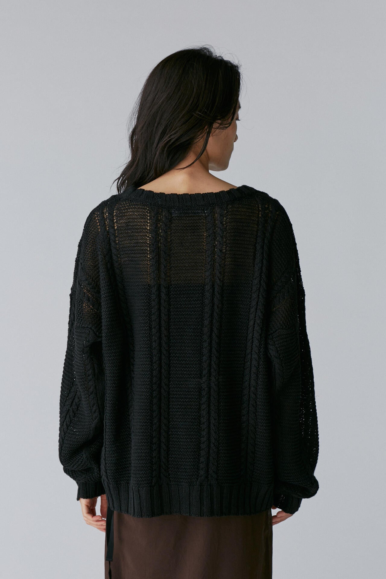 クリスタセヤ Cristaseya Linen リネンケーブルニットセーター Cristaseya / LINEN CABLE KNIT SWEATER | THE LIBRARY（ザ ライブ