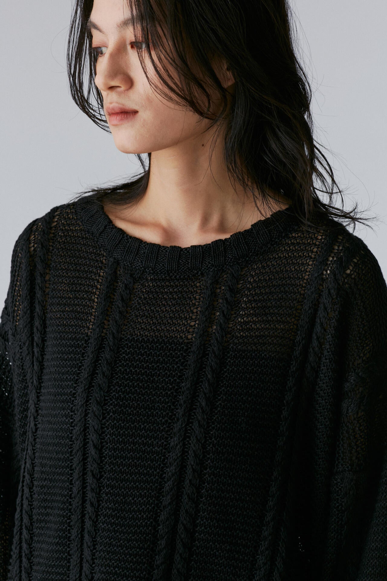 Cristaseya / LINEN CABLE KNIT SWEATER | THE LIBRARY（ザ ライブ