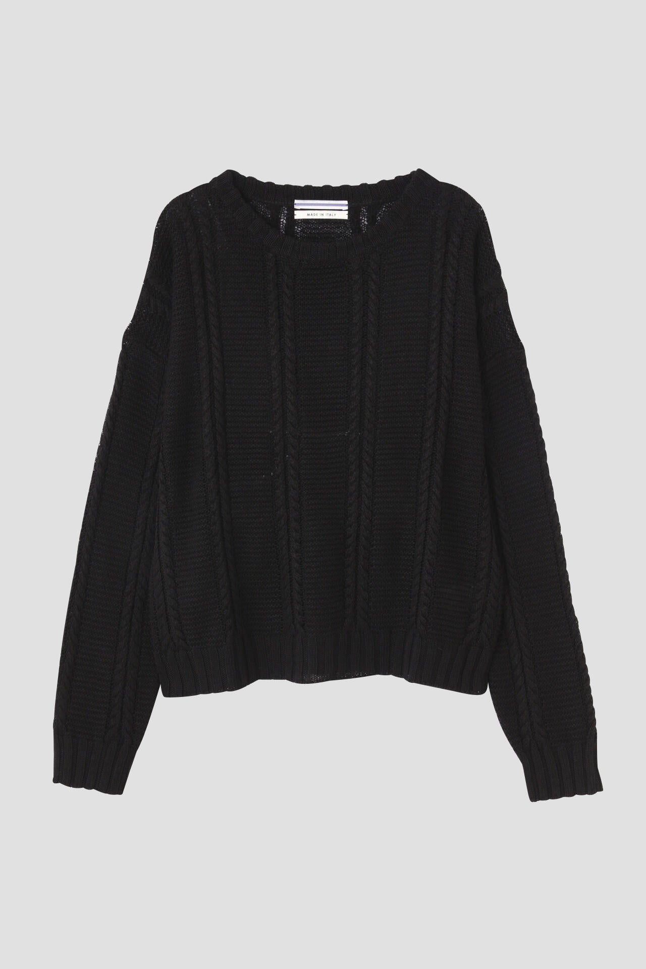 [CRISTASEYA] LINEN KNIT サイズL Cristaseya / LINEN CABLE KNIT SWEATER | THE LIBRARY（ザ ライブ