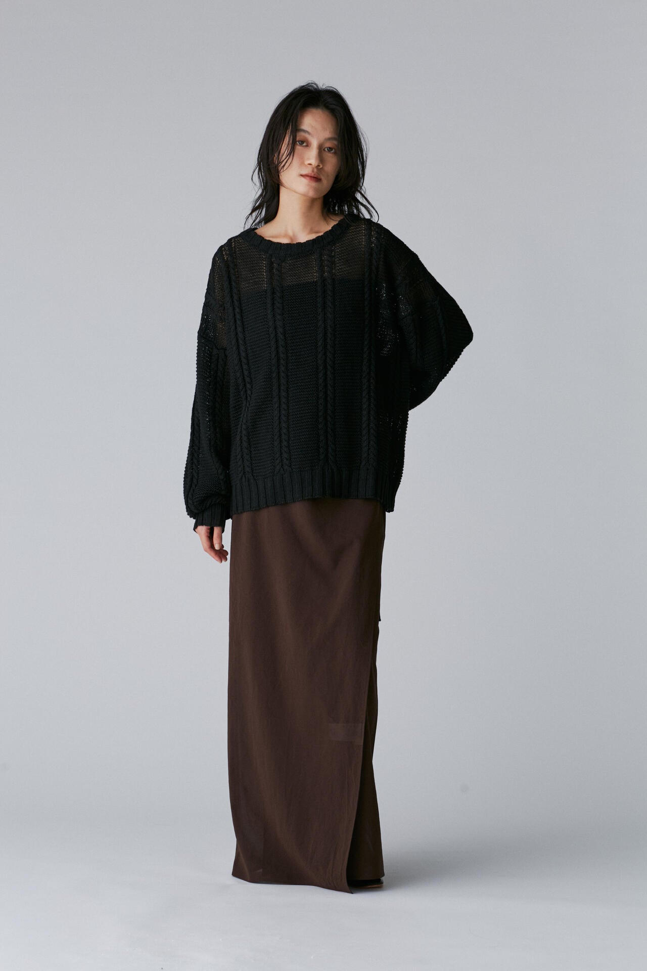 Cristaseya / LINEN CABLE KNIT SWEATER | THE LIBRARY（ザ ライブ